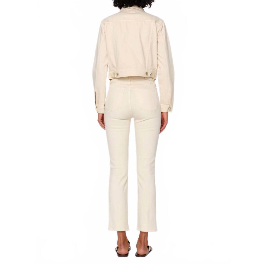 NEW DL1961 - WOMEN'S mara straight mid rise instasculpt anke jeans in ecru - Picture 4 of 7
